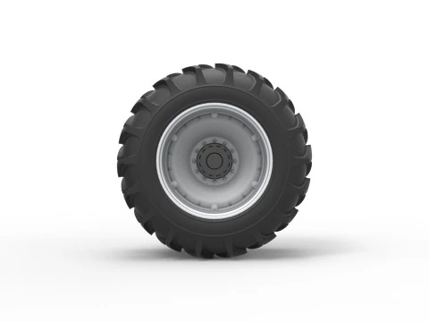 Double Wheel of Vintage Monster truck Scale 1 to 25 3D Print Model