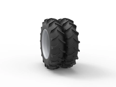 Double Wheel of Vintage Monster truck Scale 1 to 25 3D Print Model