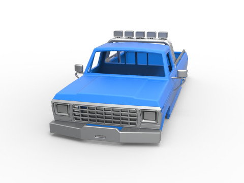 Shell of Vintage Monster Truck Version 5 Scale 1 to 25 3D Print Model