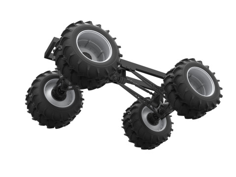 Chassis of Vintage Monster Truck with double wheels Scale 1 to 25 3D Принт Модель