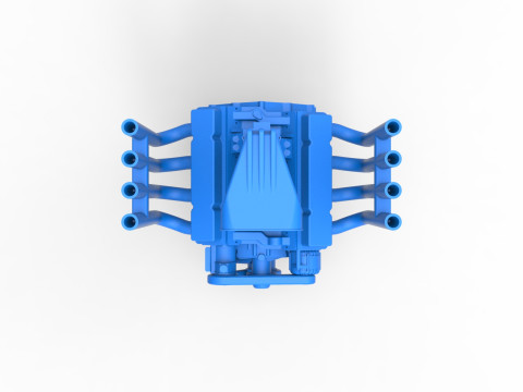 Engine V8 for Vintage Monster truck Scale 1 to 25 Modelo de impresión 3D