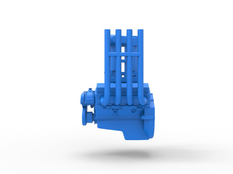 Engine V8 for Vintage Monster truck Scale 1 to 25 Modelo de impresión 3D