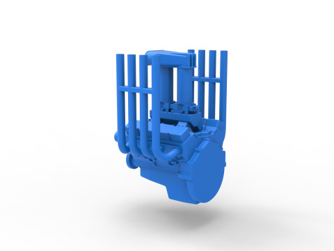 Engine V8 for Vintage Monster truck Scale 1 to 25 Modelo de impresión 3D