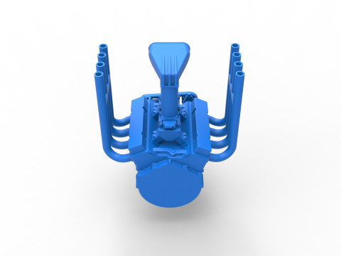 Engine V8 for Vintage Monster truck Scale 1 to 25 Modelo de impresión 3D