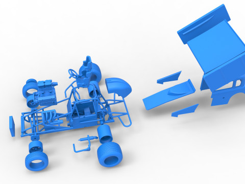 New Zealand Modified stock car Scale 1 to 25 3D Print Model