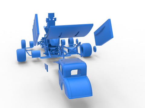 New Zealand Modified stock car Scale 1 to 25 3D Print Model