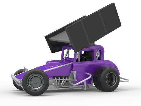 New Zealand Modified stock car while turning Scale 1 to 25 3D Print Model