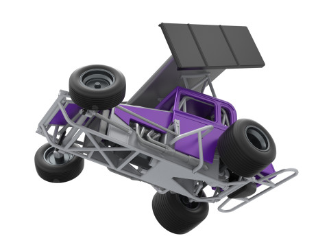 New Zealand Modified stock car while turning Scale 1 to 25 3D Print Model