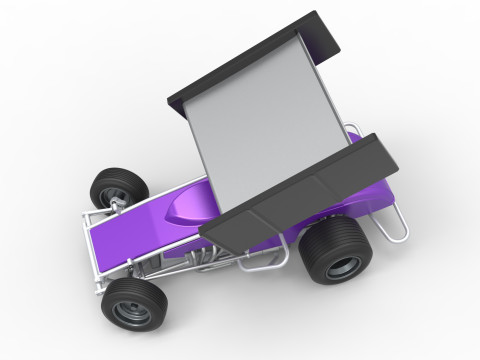 New Zealand Modified stock car while turning Scale 1 to 25 3D Print Model