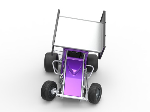 New Zealand Modified stock car while turning Scale 1 to 25 3D Print Model