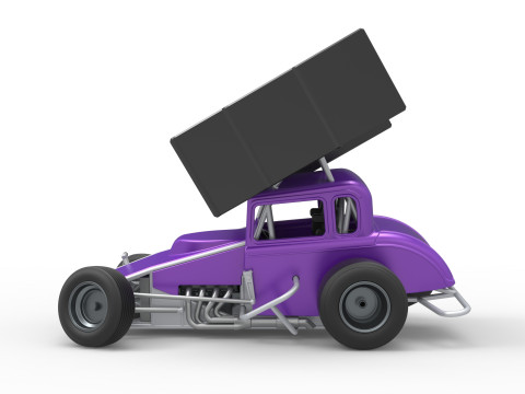 New Zealand Modified stock car while turning Scale 1 to 25 3D Print Model