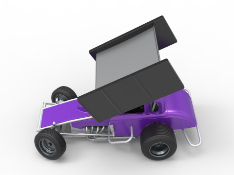 New Zealand Modified stock car while turning Scale 1 to 25 3D Print Model
