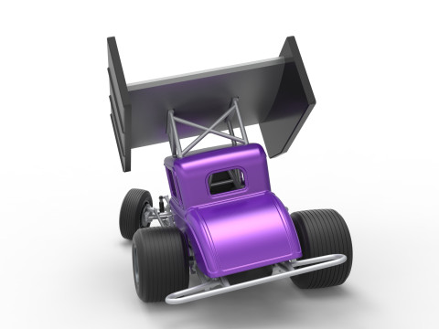 New Zealand Modified stock car while turning Scale 1 to 25 3D Print Model