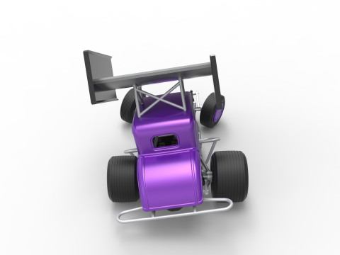 New Zealand Modified stock car while turning Scale 1 to 25 3D Print Model