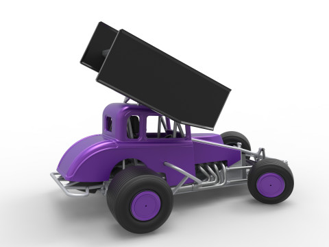 New Zealand Modified stock car while turning Scale 1 to 25 3D Print Model