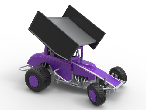 New Zealand Modified stock car while turning Scale 1 to 25 3D Print Model