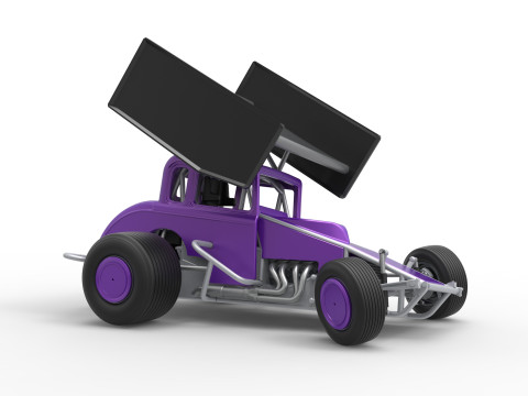 New Zealand Modified stock car while turning Scale 1 to 25 3D Print Model