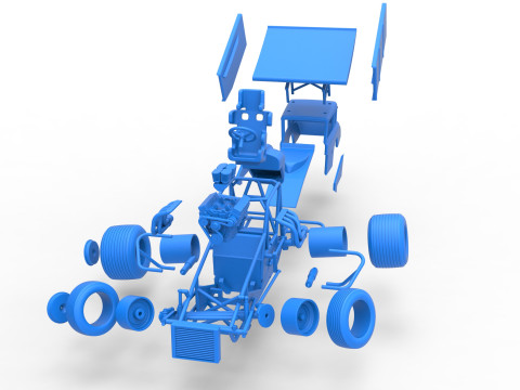 New Zealand Modified stock car while turning Scale 1 to 25 3D Print Model