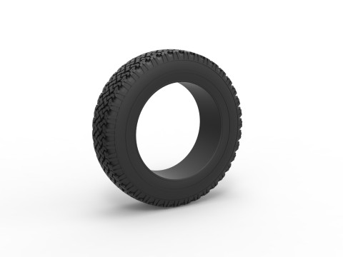 Offroad tire 137 Scale 1 to 25 Modelo de Impressão 3D