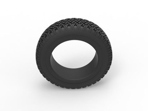 Offroad tire 137 Scale 1 to 25 Modèles 3D en vedette