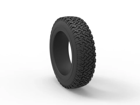 Pneu offroad 137 Escala 1 a 25 Modelo de Impressão 3D
