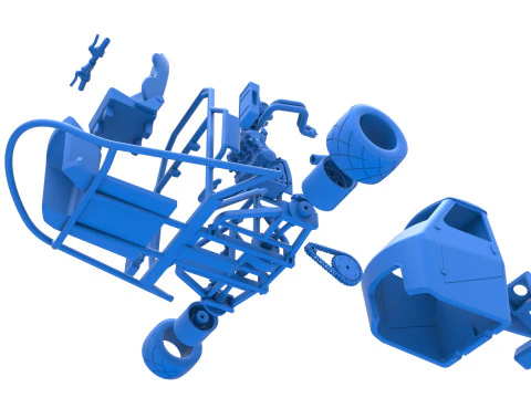 Proto carro macaco Escala 1 a 25 Modelo de Impressão 3D