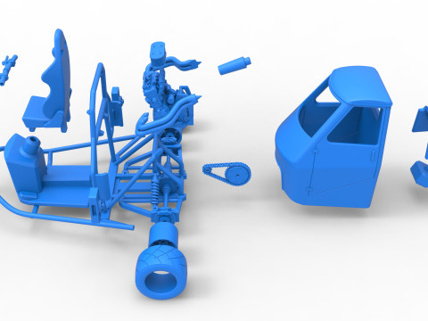 Ape car proto Scale 1 to 25 Modelo de Impressão 3D