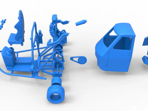 Proto carro macaco Escala 1 a 25 Modelo de Impressão 3D