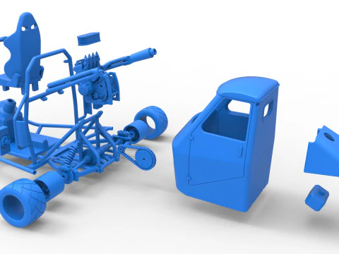 Proto carro macaco Escala 1 a 25 Modelo de Impressão 3D