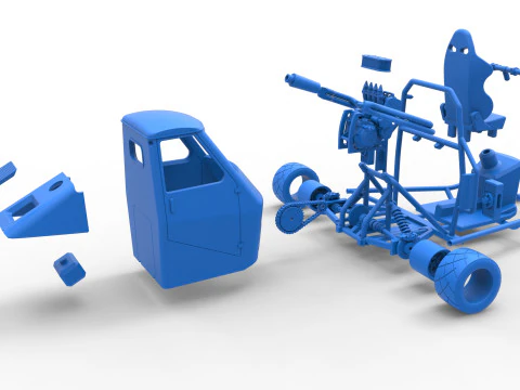 Proto carro macaco Escala 1 a 25 Modelo de Impressão 3D