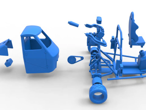 Proto carro macaco Escala 1 a 25 Modelo de Impressão 3D
