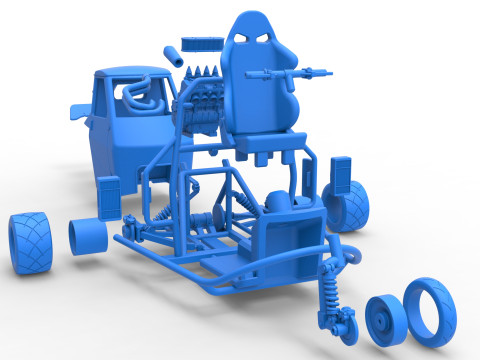 Ape car proto Scale 1 to 25 Modelo de Impressão 3D