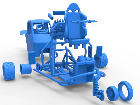 Proto carro macaco Escala 1 a 25 Modelo de Impressão 3D