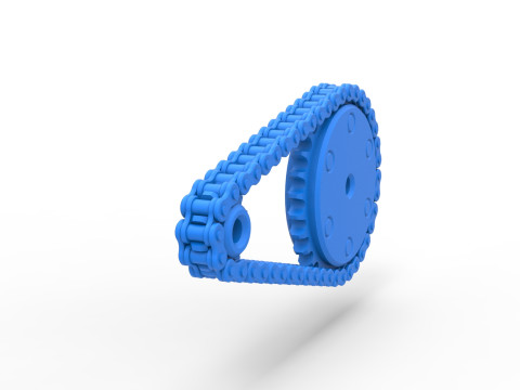 Chain drive Version 4 Scale 1 to 25 3D Print Model
