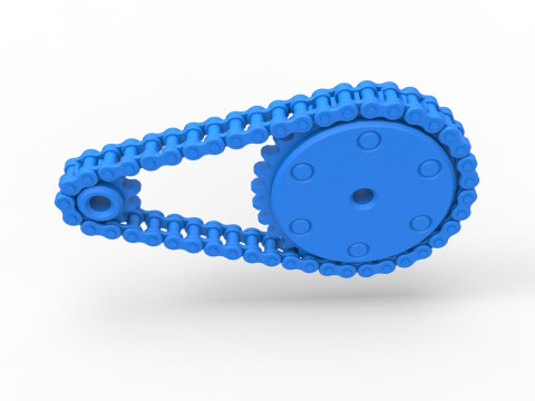 Chain drive Version 4 Scale 1 to 25 3D Print Model