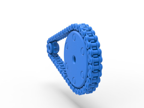 Chain drive Version 4 Scale 1 to 25 3D Print Model