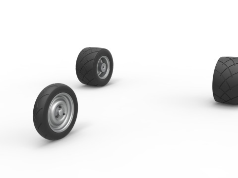 Wheel Set of Ape car proto Scale 1 to 25 Modelo de Impressão 3D