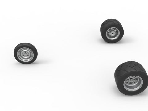Wheel Set of Ape car proto Scale 1 to 25 Modelo de Impressão 3D