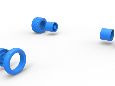 Wheel Set of Ape car proto Scale 1 to 25 Modelo de Impressão 3D