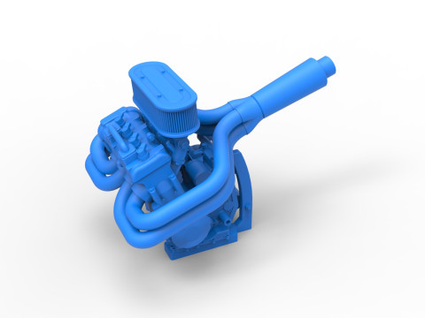 Engine of Ape car proto Scale 1 to 25 Modelo de Impressão 3D