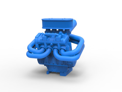 Engine of Ape car proto Scale 1 to 25 Modelo de Impressão 3D