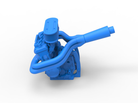 Engine of Ape car proto Scale 1 to 25 Modelo de Impressão 3D