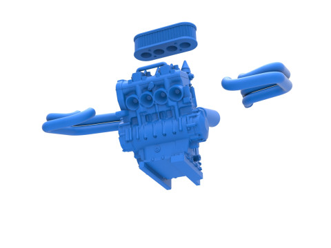 Engine of Ape car proto Scale 1 to 25 Modelo de Impressão 3D