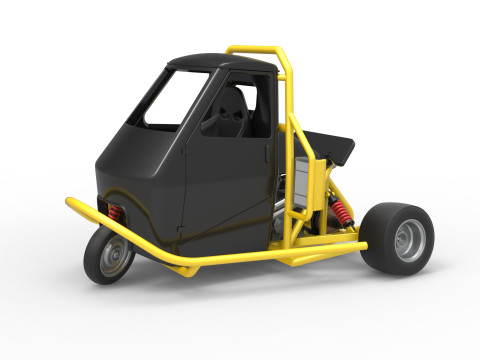 Ape car proto while turning Scale 1 to 25 Modelo de Impressão 3D