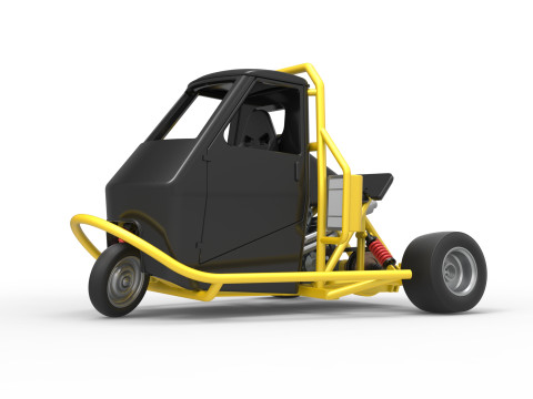 Ape car proto while turning Scale 1 to 25 Model Cetak 3D