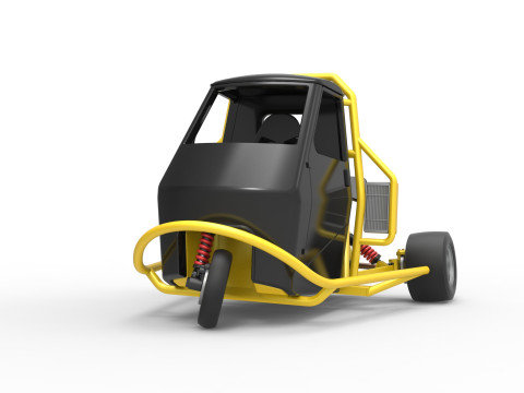 Ape car proto while turning Scale 1 to 25 Model Cetak 3D