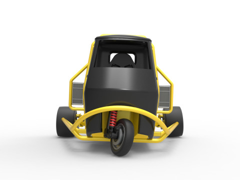 Ape car proto while turning Scale 1 to 25 Model Cetak 3D