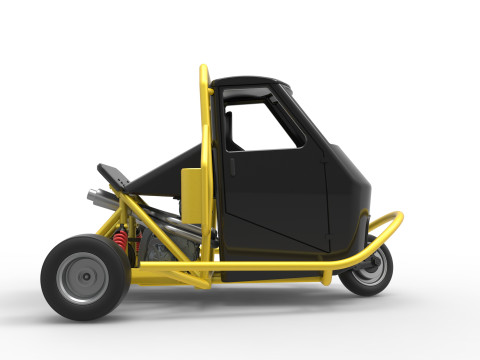 Ape car proto while turning Scale 1 to 25 Model Cetak 3D