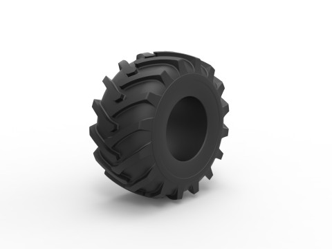 Tire of Timberjack Scale 1 to 25 3D 프린트 모델