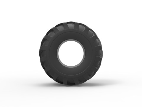 Tire of Timberjack Scale 1 to 25 3D 프린트 모델